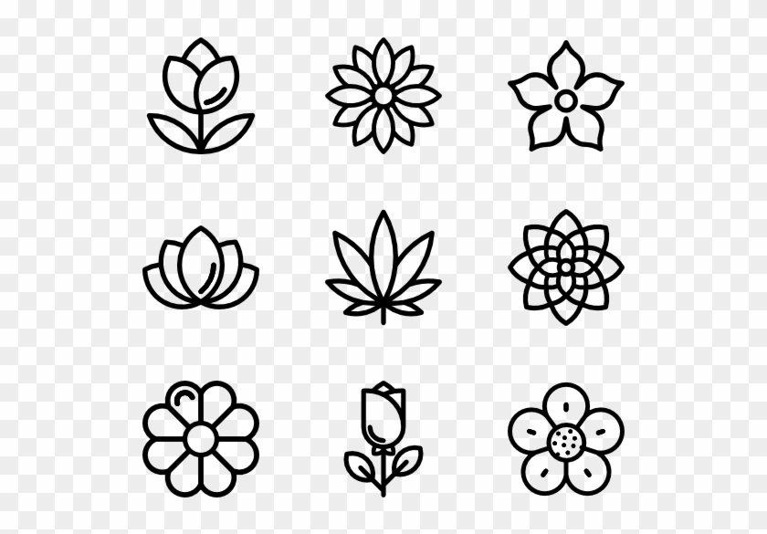600 X 564 3 - Flower Icon Png Clipart