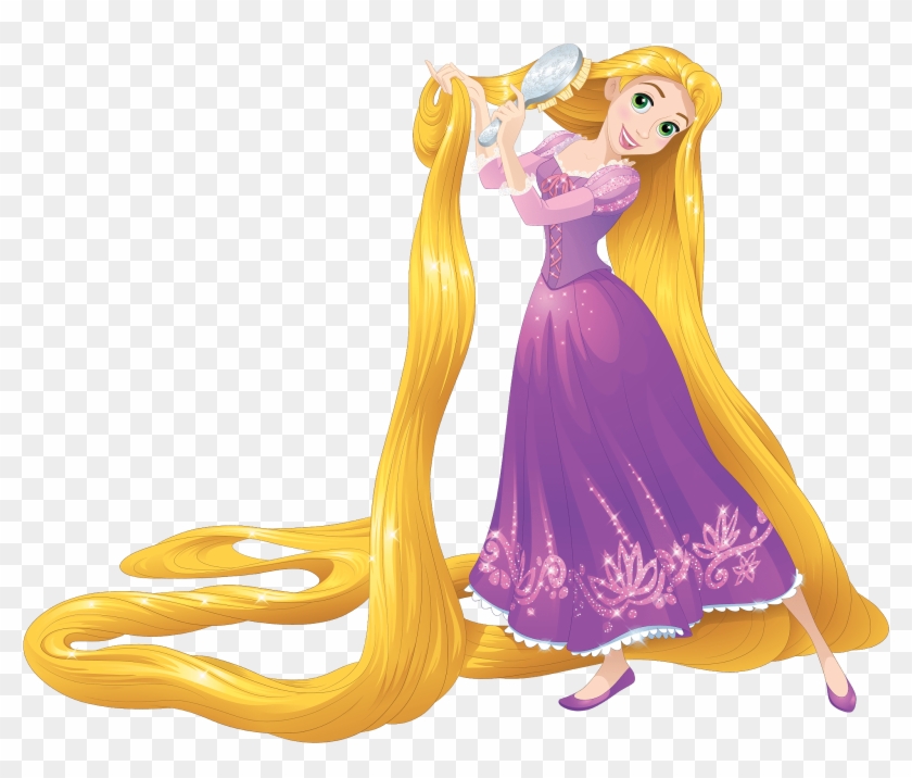 Nuevo Artwork/png En Hd De Rapunzel - Rapunzel Combing Her Hair Clipart