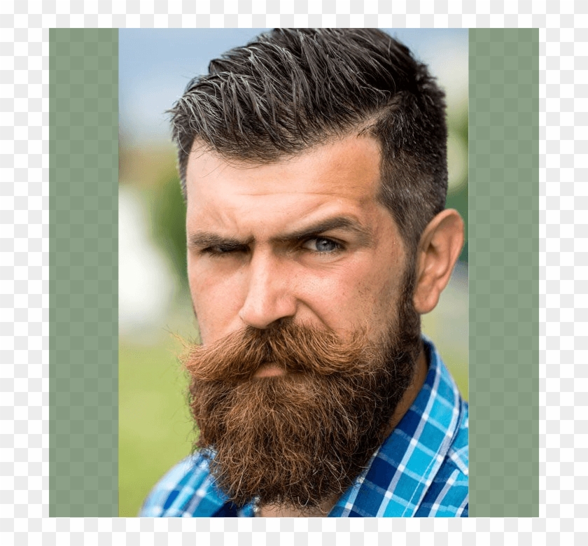 Man With Bushy Beard And Wild West Mustache - Beard Styles Clipart