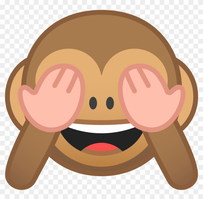 Open - Mono Tapandose Los Ojos Clipart #4415