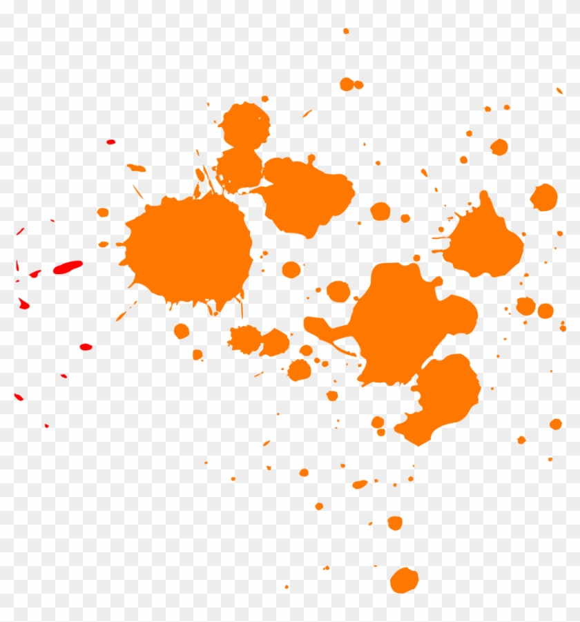 Orange Paint Splatter - Orange Paint Splatter Png Clipart #4478