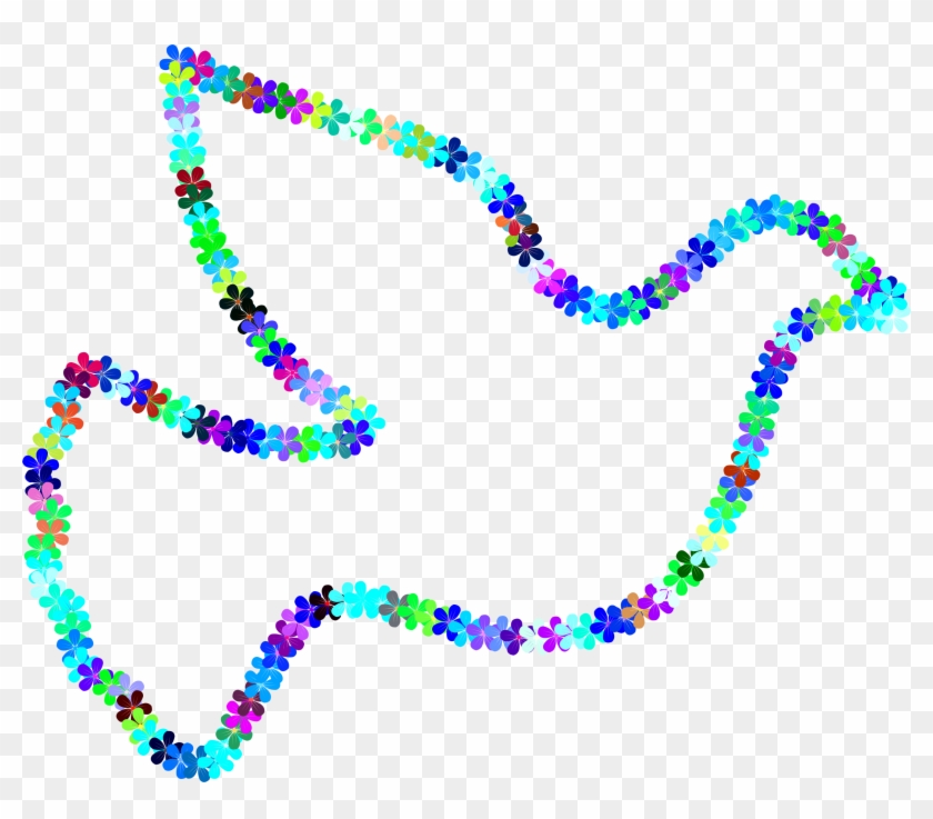 This Free Icons Png Design Of Floral Peace Dove Outline Clipart