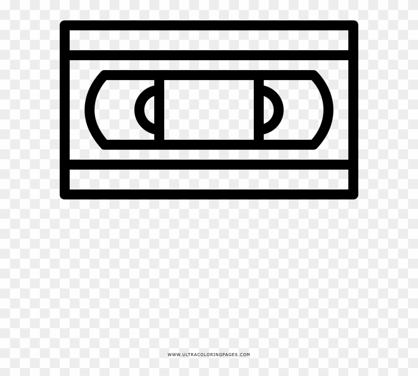 Vhs Tape Coloring Page - Icon Clipart
