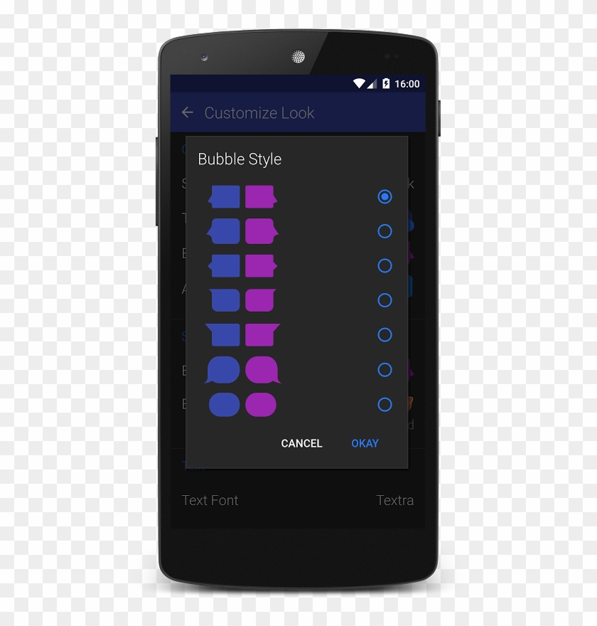 It's Features Include 180 Material Design Themes, Bubble - Mobile Phone Clipart