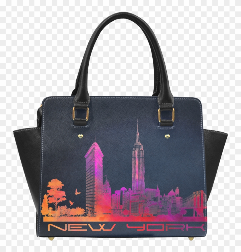New York City Skyline 4 Classic Shoulder Handbag - Handbag Clipart #5117