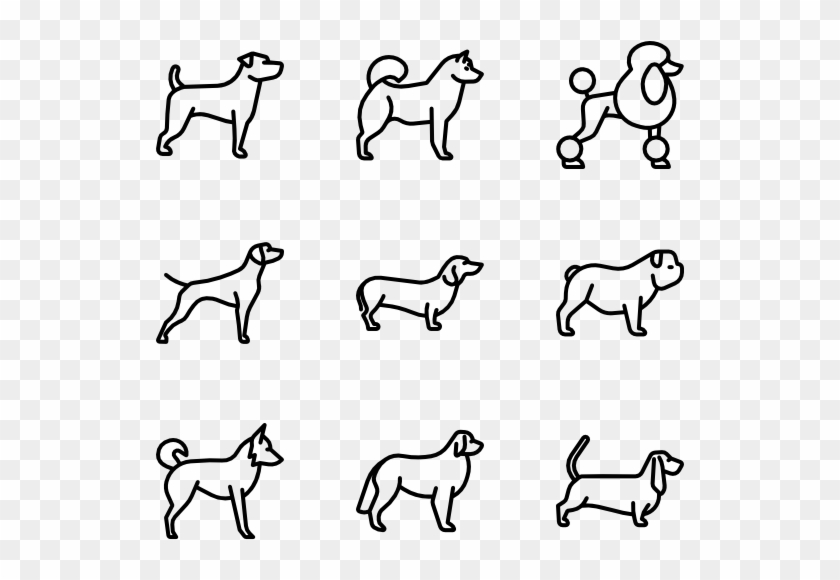 Dog Breeds Fullbody - Dog Breed Icons Clipart #5118
