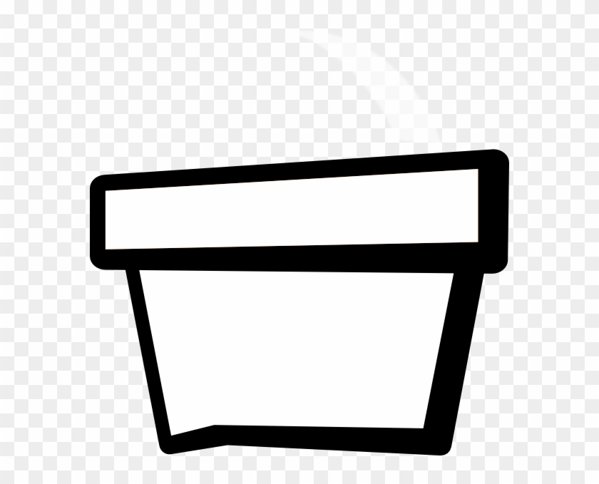 Flower Pot Outline - Plant Pot Black And White Clipart