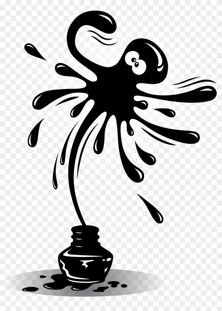 Big Image - Octopus Inking Clipart - Png Download