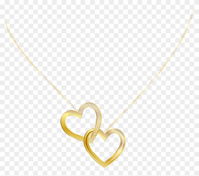 Gold Heart Necklace Png Clip Art Image - Clip Art Transparent Png #5327