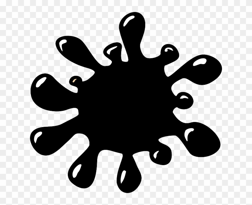 Https - //www - Google - Com/blank - Html Png Photo, - Black Paint Splatter Cartoon Clipart #5328