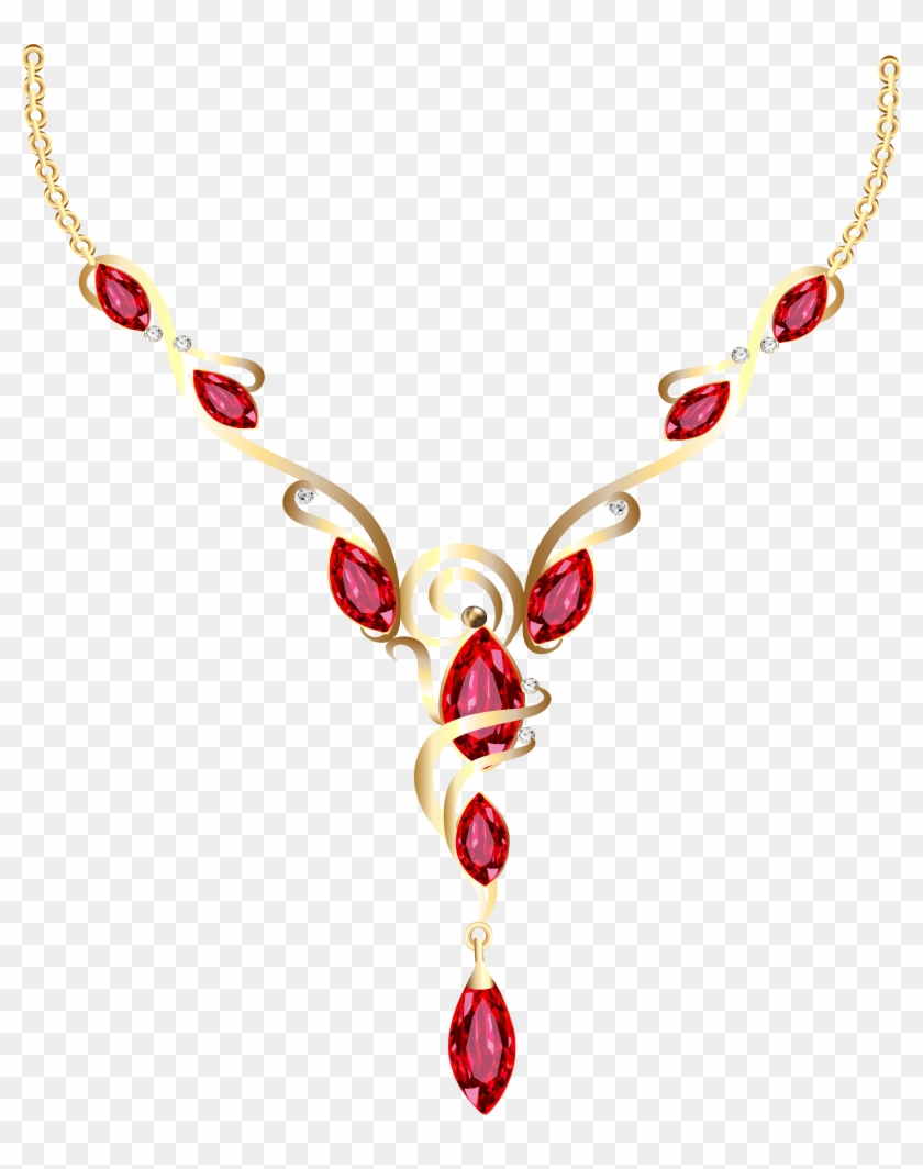 Pendant Png Image - Gold Diamond Necklace Png Clipart #5456