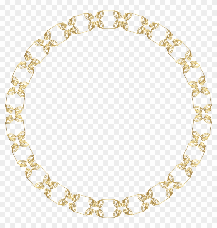 Transparent Download Round Border Frame Gold Png Clip - Vector Graphics