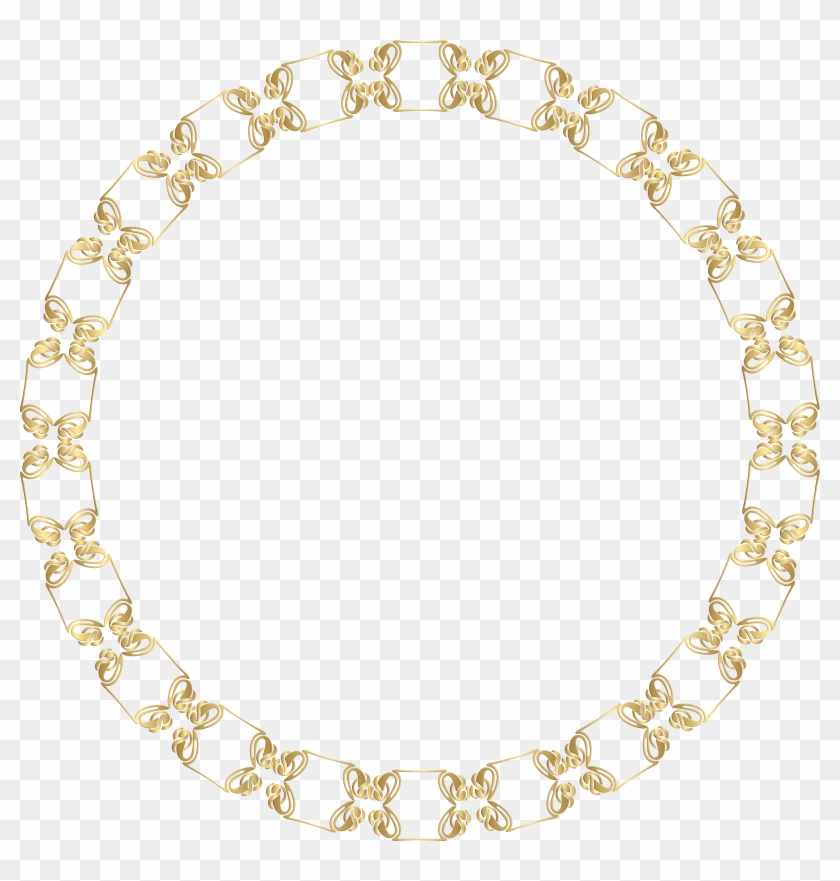 Transparent Download Round Border Frame Gold Png Clip - Vector Graphics #5658