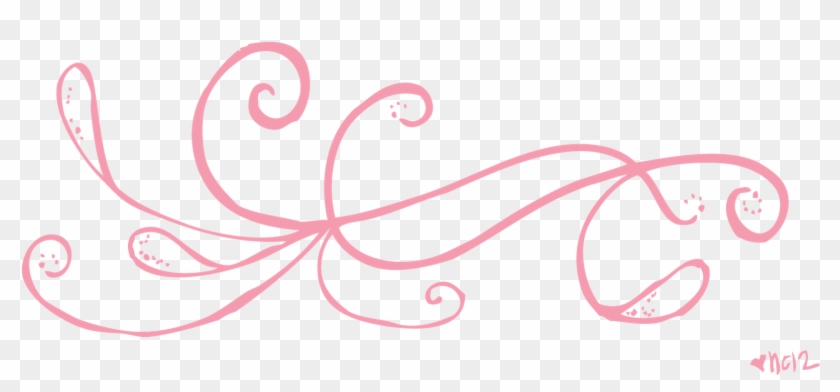 Decorative Line Blue Clipart Decorative Swirl - Line Art Pink - Png Download #5701