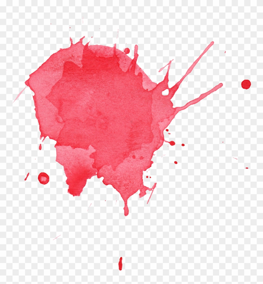 Red Splatter Png - Red Watercolour Splash Png Clipart #5739