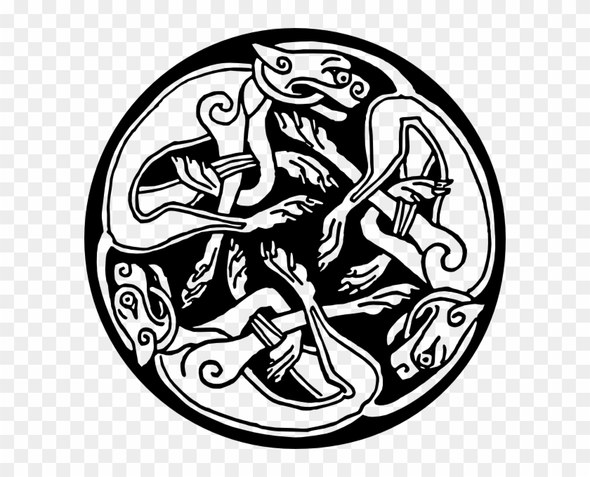 Tattoo Celtic Round Dogs Svg Clip Arts 600 X 600 Px - Png Download