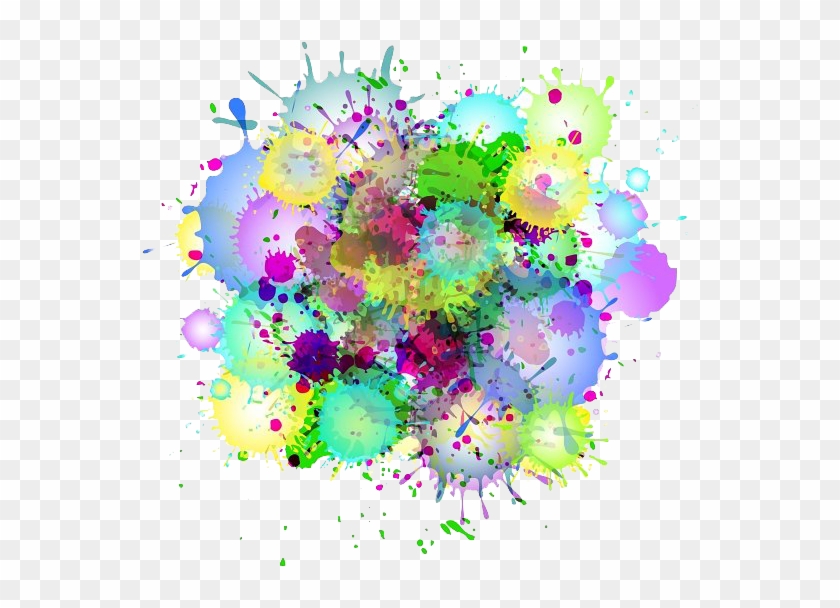 Paint-splatter - Watercolor Paint Splatter Background Clipart #5928