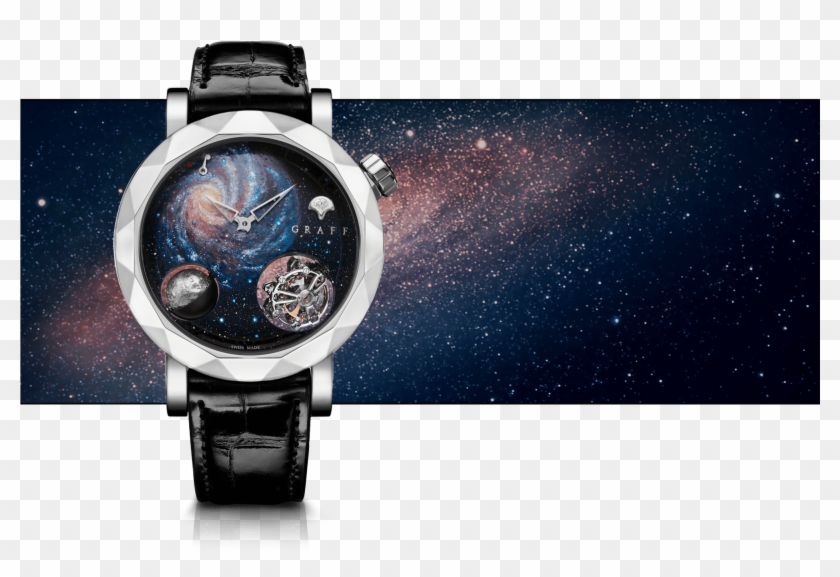 A Graff Men's Gyrograff Universe Watch With Galaxy Clipart