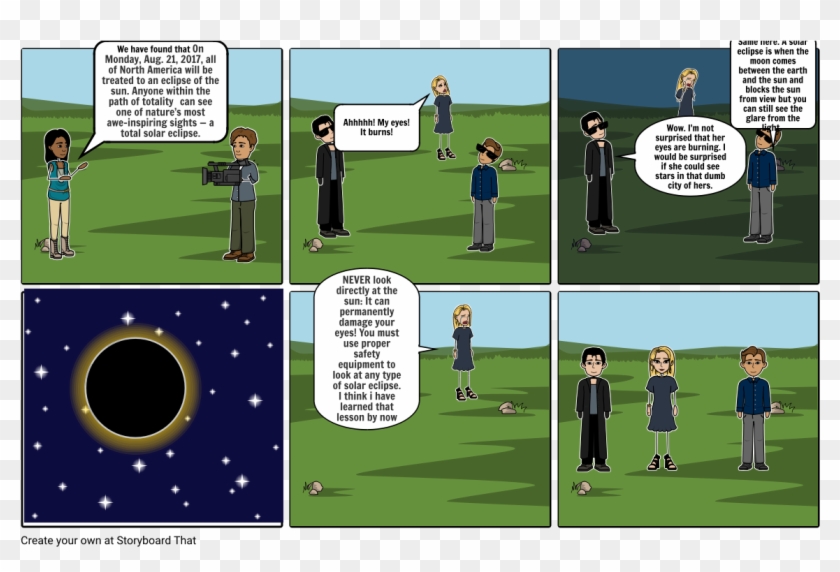 The Solar Eclipse - Cartoon - Png Download #6077