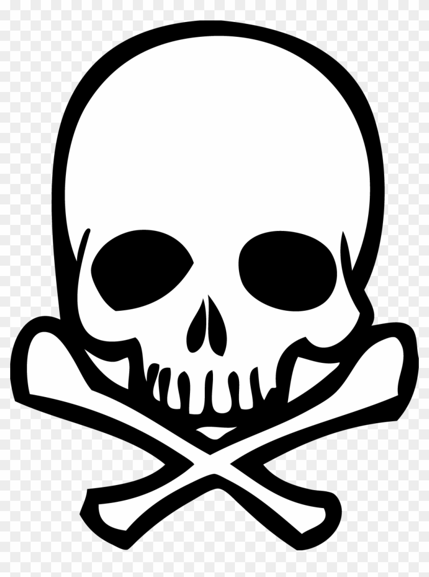 Free Skull And Crossbones With Black Background Clipart - Skull Clipart Transparent Background - Png Download