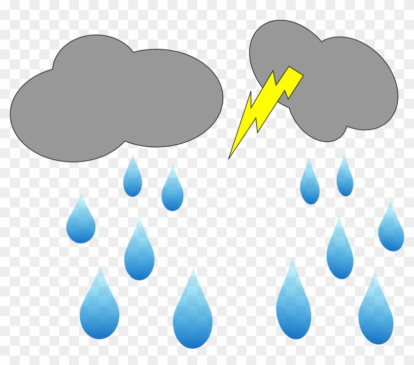 Lightning Rain Cloud Blog Clipart Clip - Raining Cloud Gif Png Transparent Png #6357