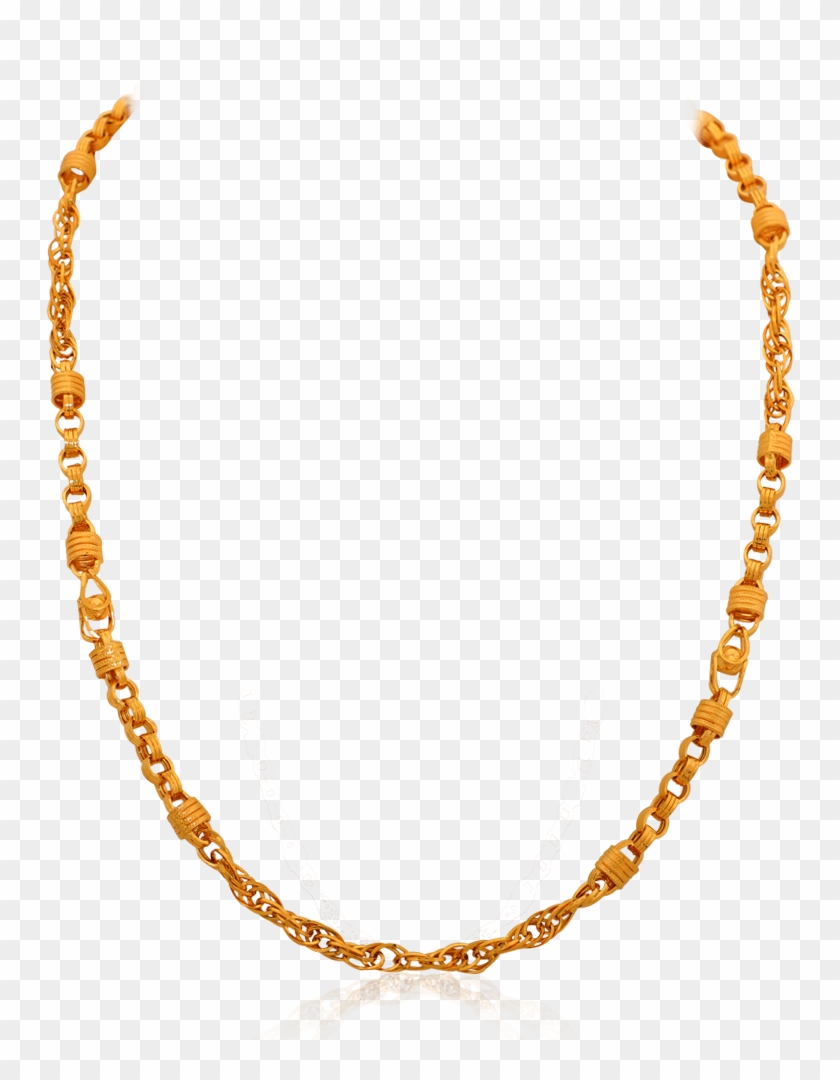 Unique Patterned Gold Chain - Necklace Clipart