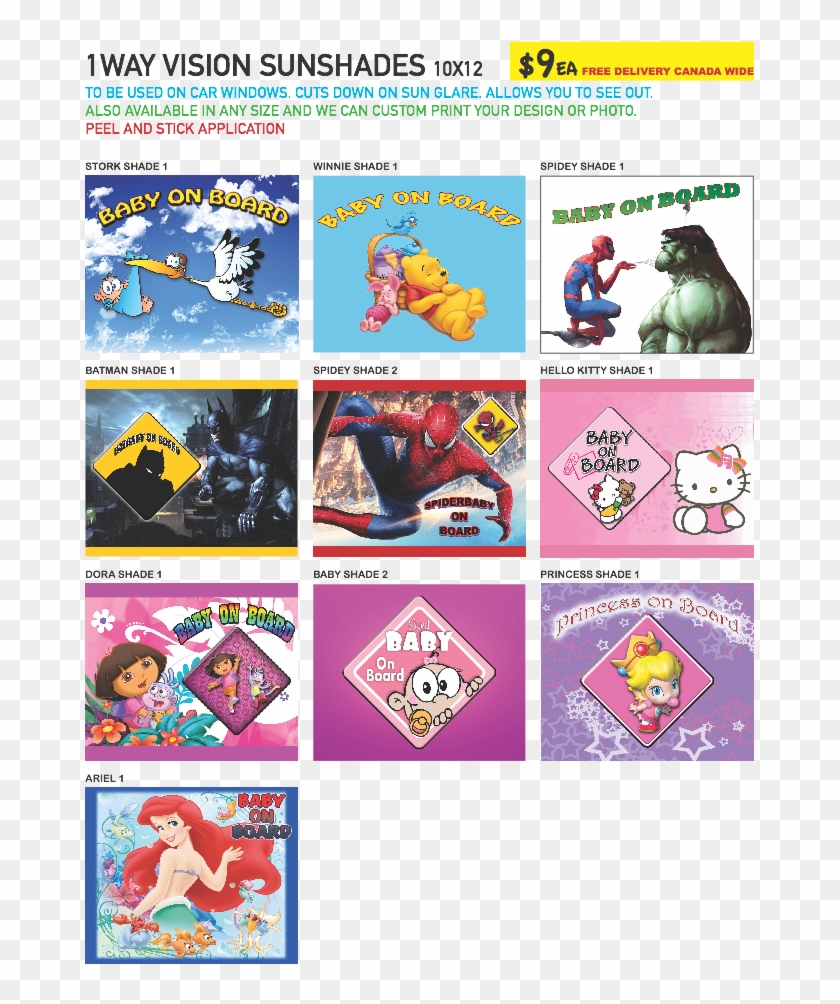 Install On Your Passenger Windows To Reduce Sun Glare - Hello Kitty Clipart