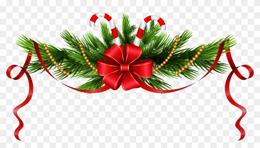 Christmas Pine Branches Decoration Png Clip Art - Christmas Decoration Png Free Transparent Png