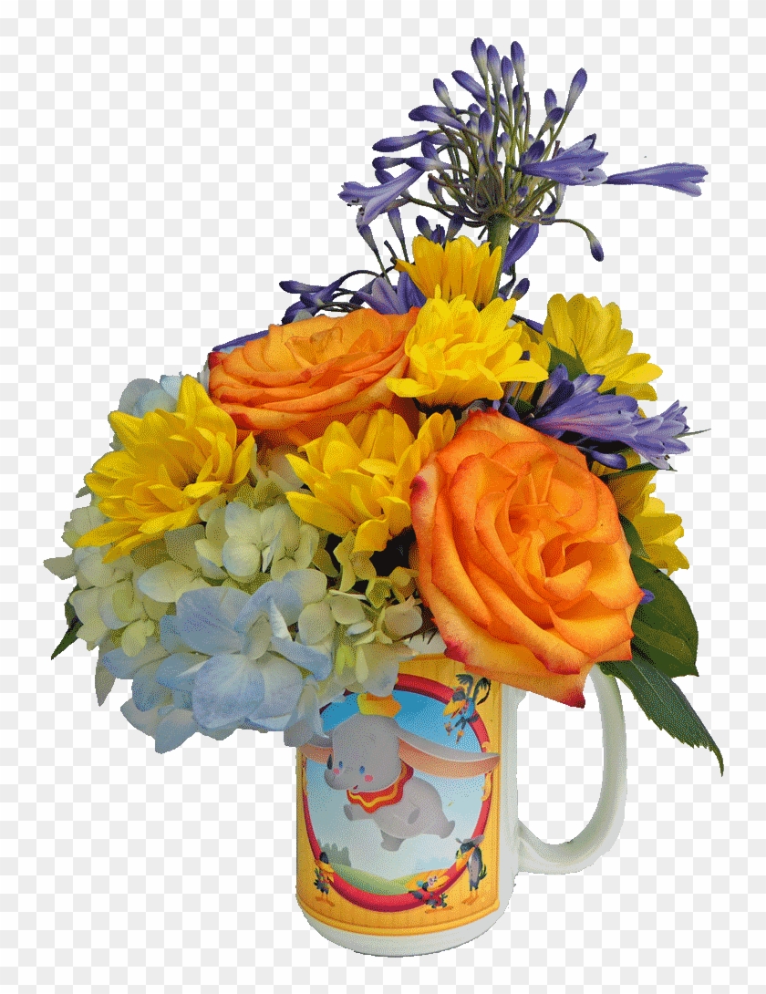 Dumbo Cuties Flower Mug - Bouquet Clipart