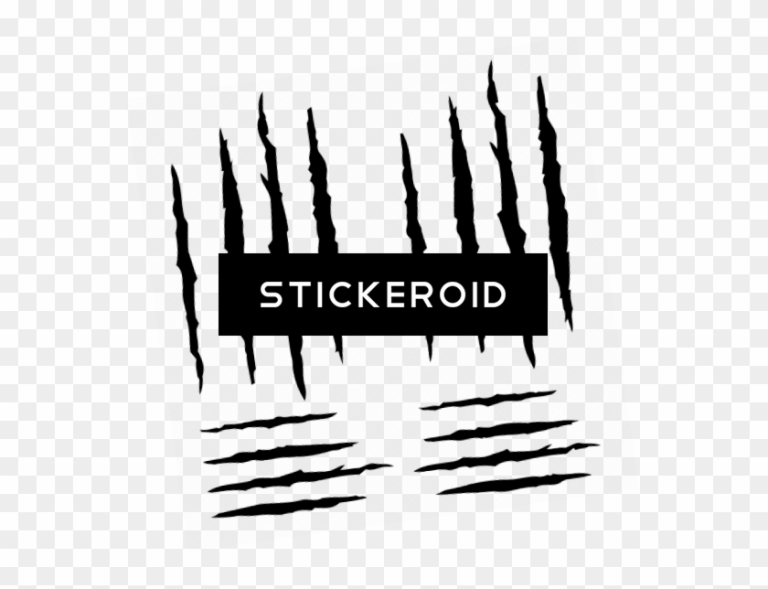 Claw Scratches Scratch - Calligraphy Clipart #6855