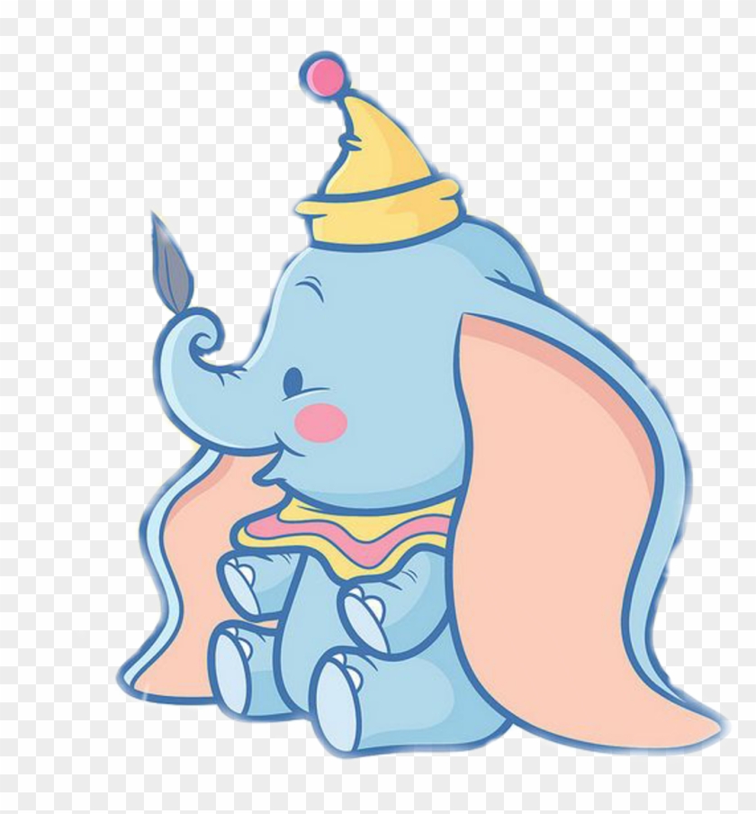 Kawaii Sticker - Cute Drawings Of Dumbo Clipart #6976