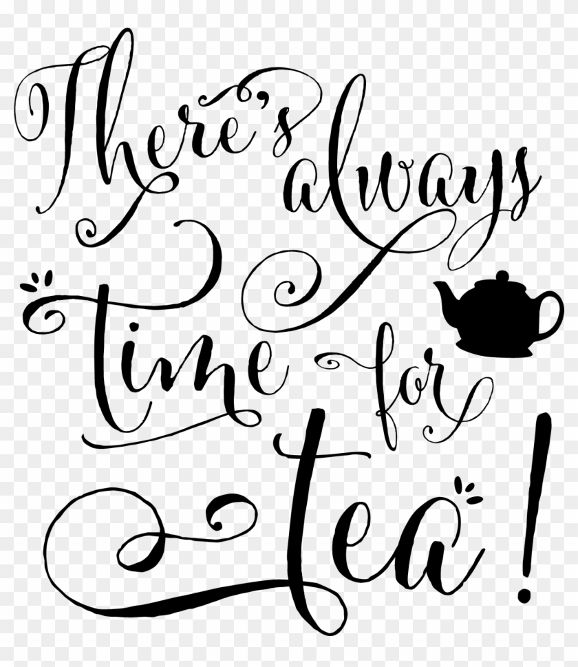 Theres Always Time For Tea, Alice In Wonderland Vinyl - There's Always Time For Tea Clipart
