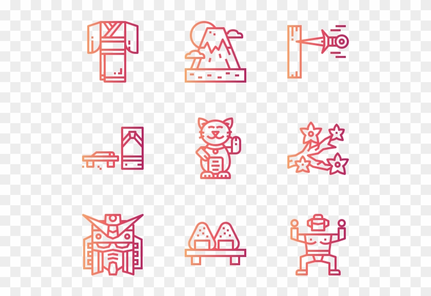 Japan - Conjunto De Elementos Del 20 Al 30 Clipart #697