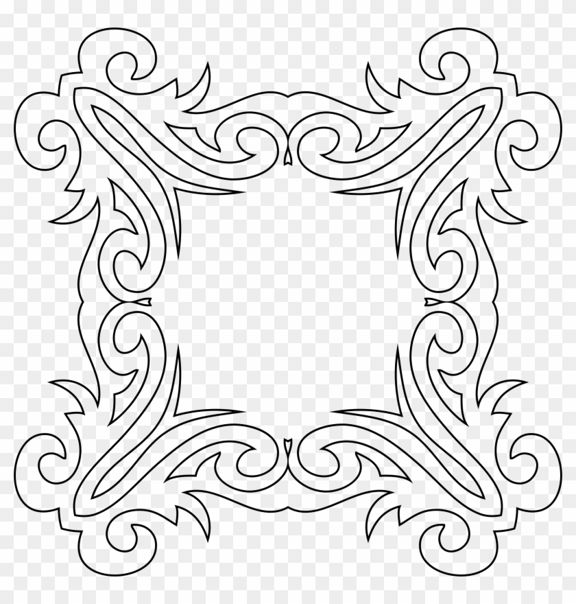 White Decorative Line Png - Motif Clipart