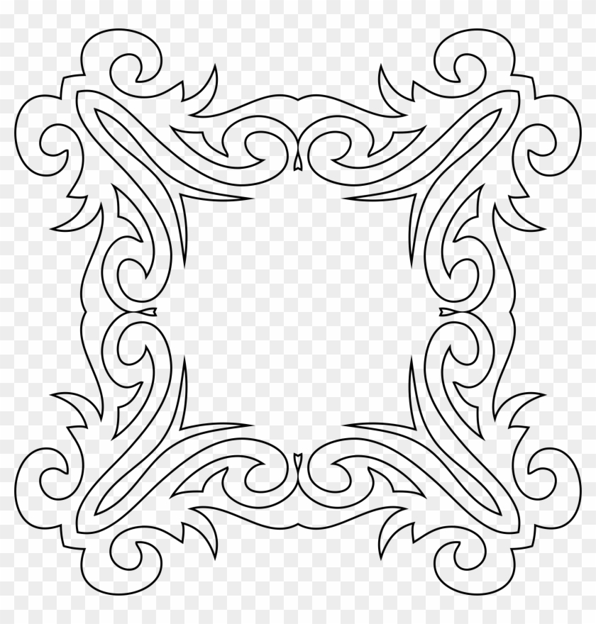 White Decorative Line Png - Motif Clipart