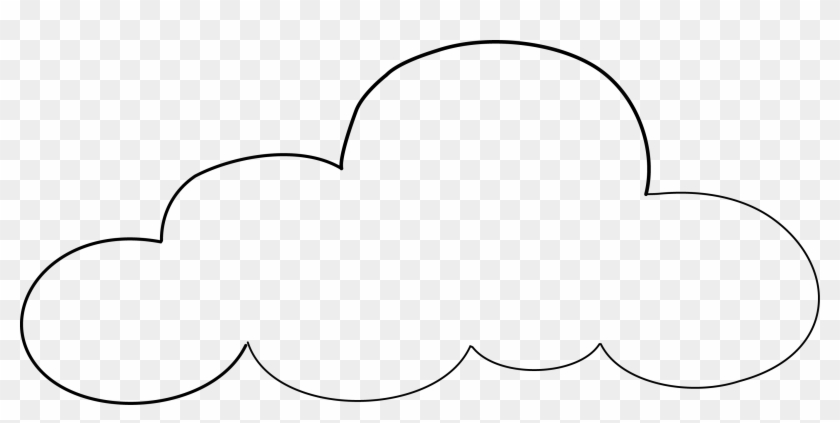 Free Cloud Outline Clipart - Cloud Coloring Pages - Png Download