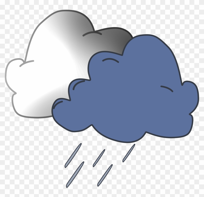 Thunder Rain Cloud Storm Weather 944524 - Sateenvarjo Piirretty Clipart.