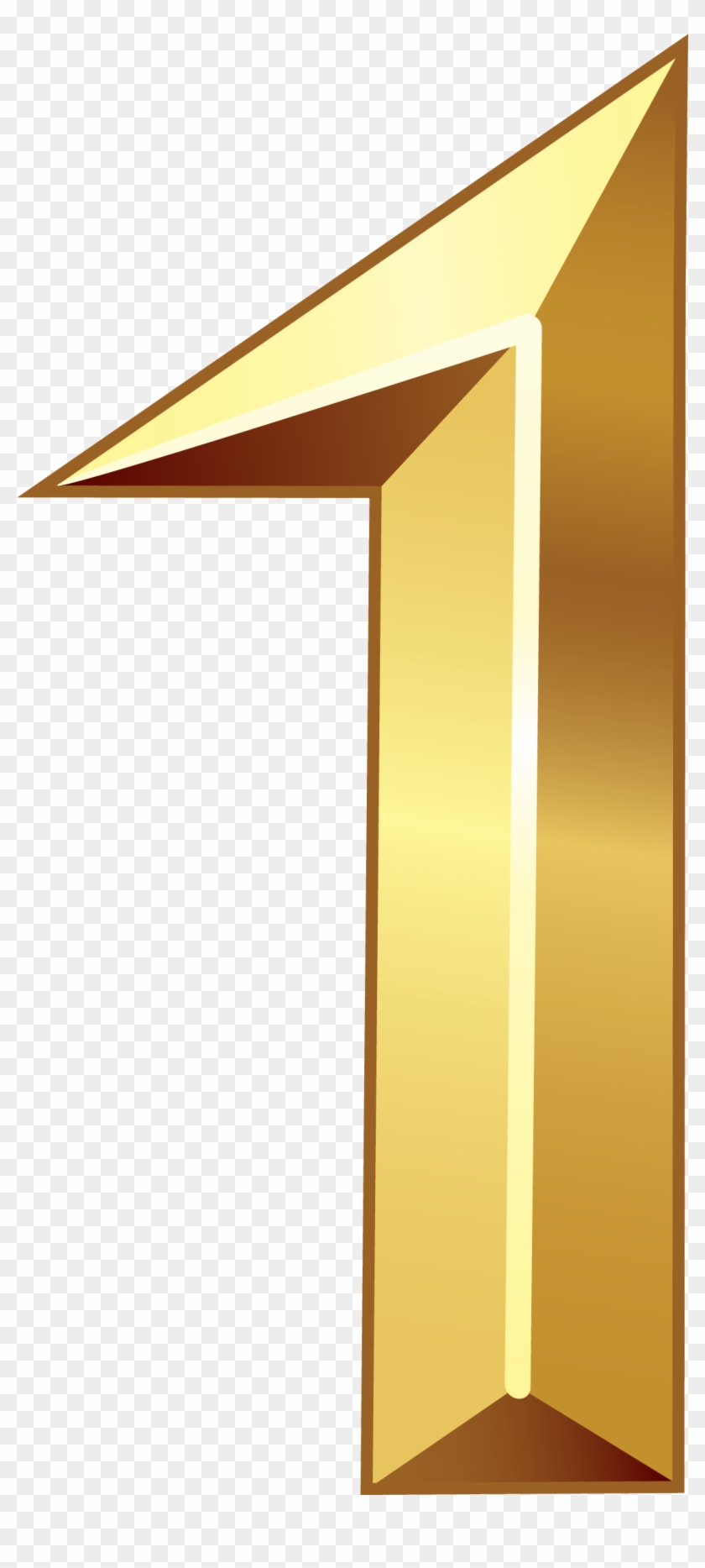 Gold Decorative Lines Png - Gold Number 1 Png Clipart #7207