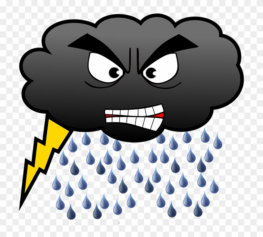 Clipart Rain Rain Cloud - Rain - Png Download