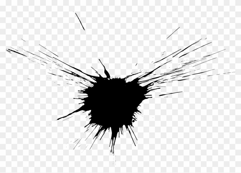 Splash Effect Png - Black And White Splash Effect Clipart #7363