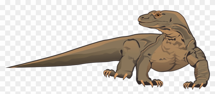Bearded Dragon Clipart Silhouette - Komodo Png Transparent Png