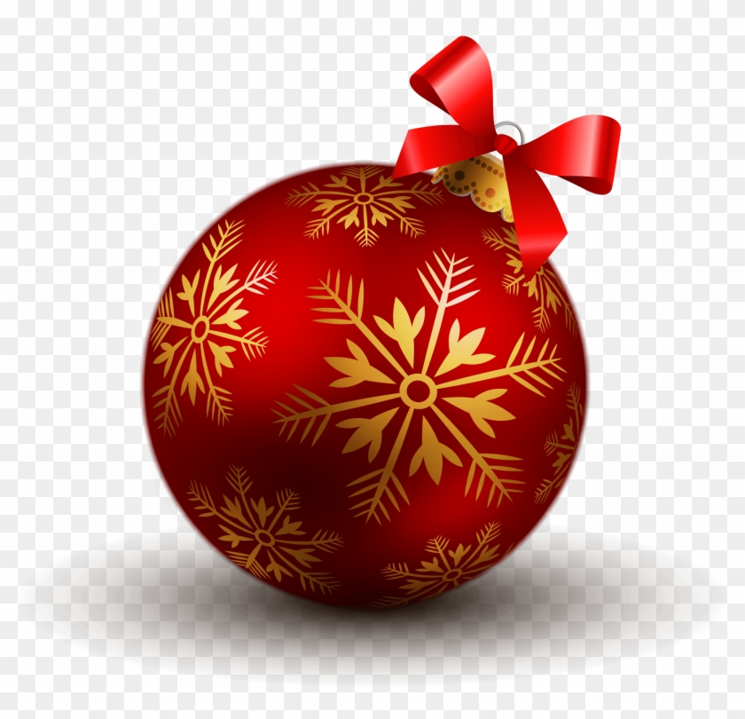 Ball Christmas - Boule De Noel Rouge Et Clipart #7564