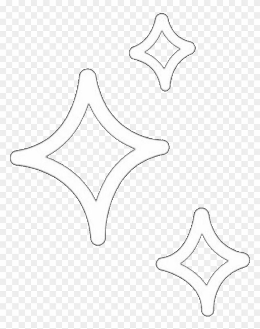 Star Shine Sparkle Sparkles Stars White Aesthetic Edit - Aesthetic White Stars Png Clipart