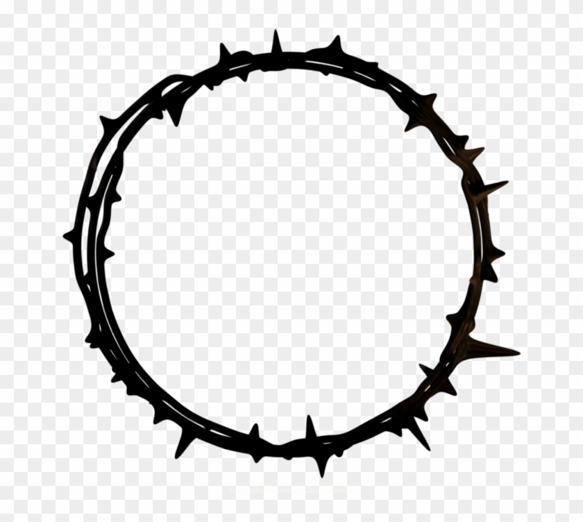 Crown Of Thorns And Crown Png - Circle Clipart #7662