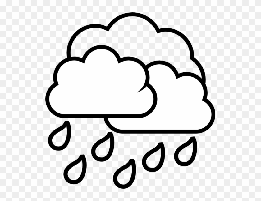 Cloud Black And White Rain Cloud Clipart Black And - Rain Clip Art Black And White - Png Download #7731