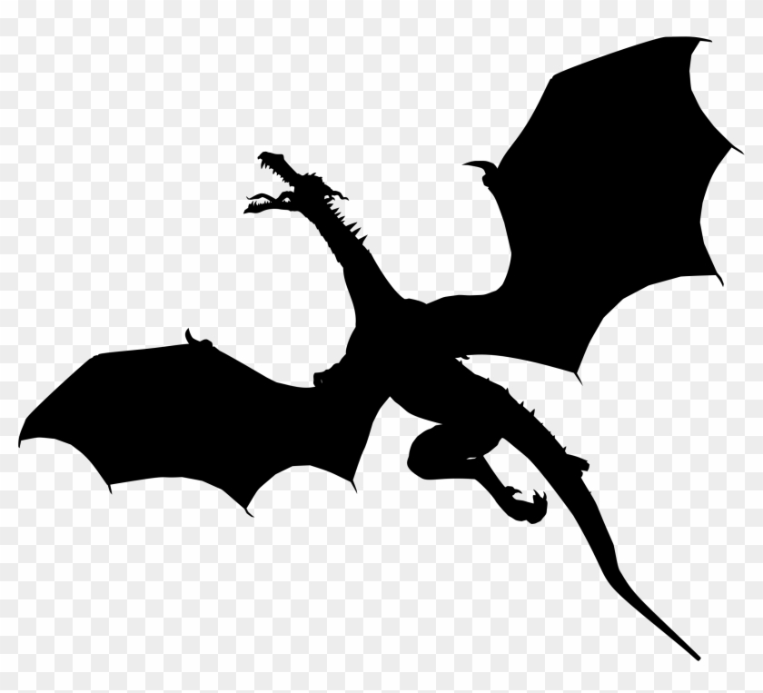 Dragon Silhouette Png - Flying Dragon Silhouette Png Clipart #77