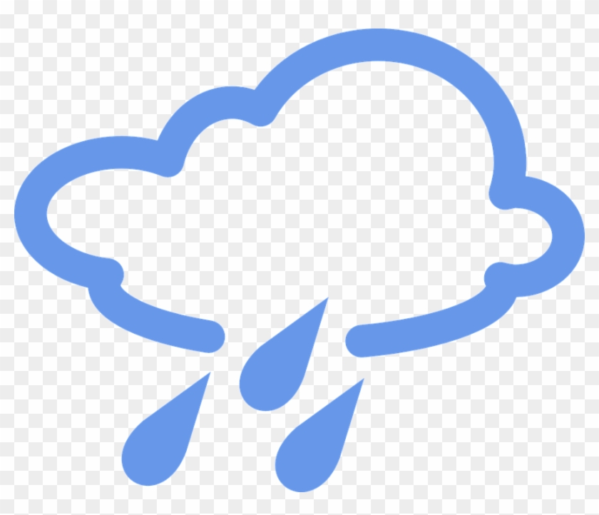 Cloudy Rainy Rain Clipart Rain Rain Cloud - Weather Forecast Symbols Rain - Png Download #7859