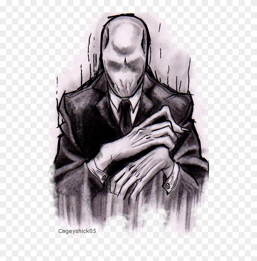 Slenderman - Slenderman Tattoo Clipart