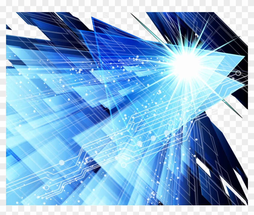 Blue Fashion Technology Vector Free Transparent Image - Blue Background Graphic Png Clipart