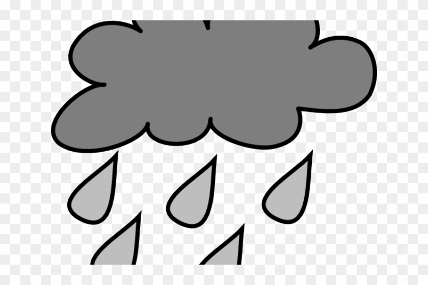 Rain Clipart Rain Cloud - Cartoon Cloud With Rain - Png Download #7976